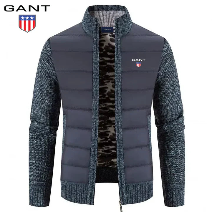 GT| Giacca patchwork in maglia calda GT da uomo